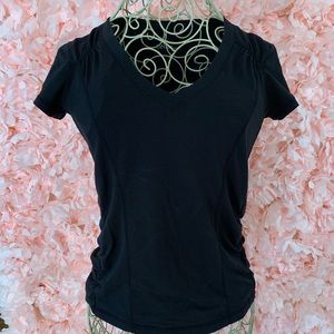 Zella Formfitting Black Workout T-Shirt Size L